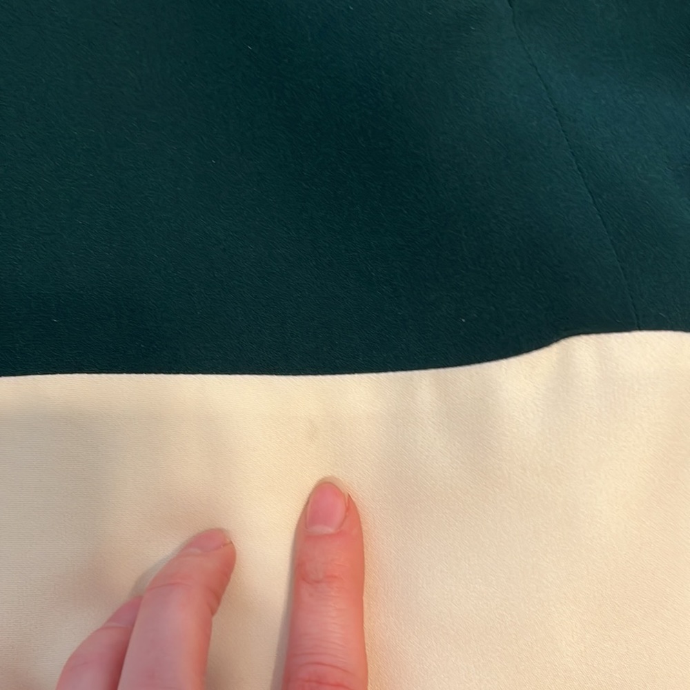 Celine Phoebe Philo color block silk dress green cream - Picture 9 of 13